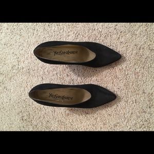 Yves Saint Laurent black Suede heels